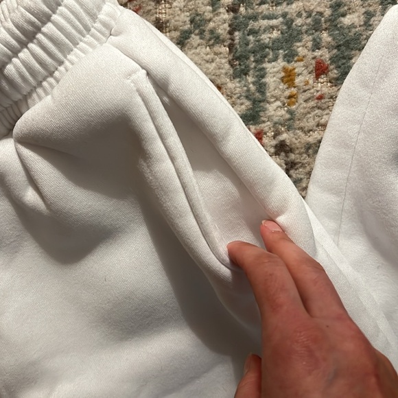 White Jogger Sweatpants - Picture 2 of 4